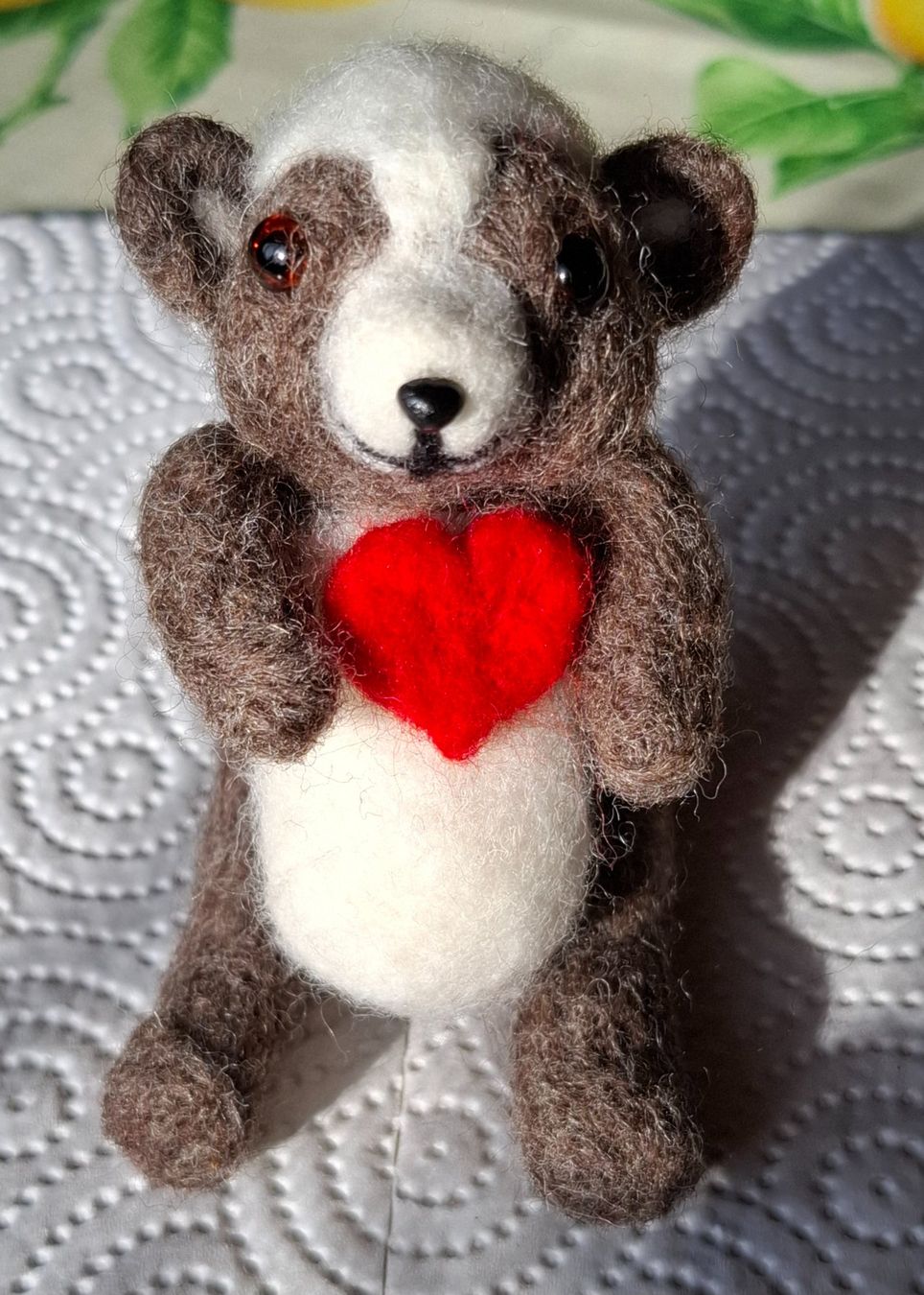 Statuette: Handgemachter Teddybär mit Herz – Nuovo (secondo la descrizione) da Plagne venduto da Reticulum01