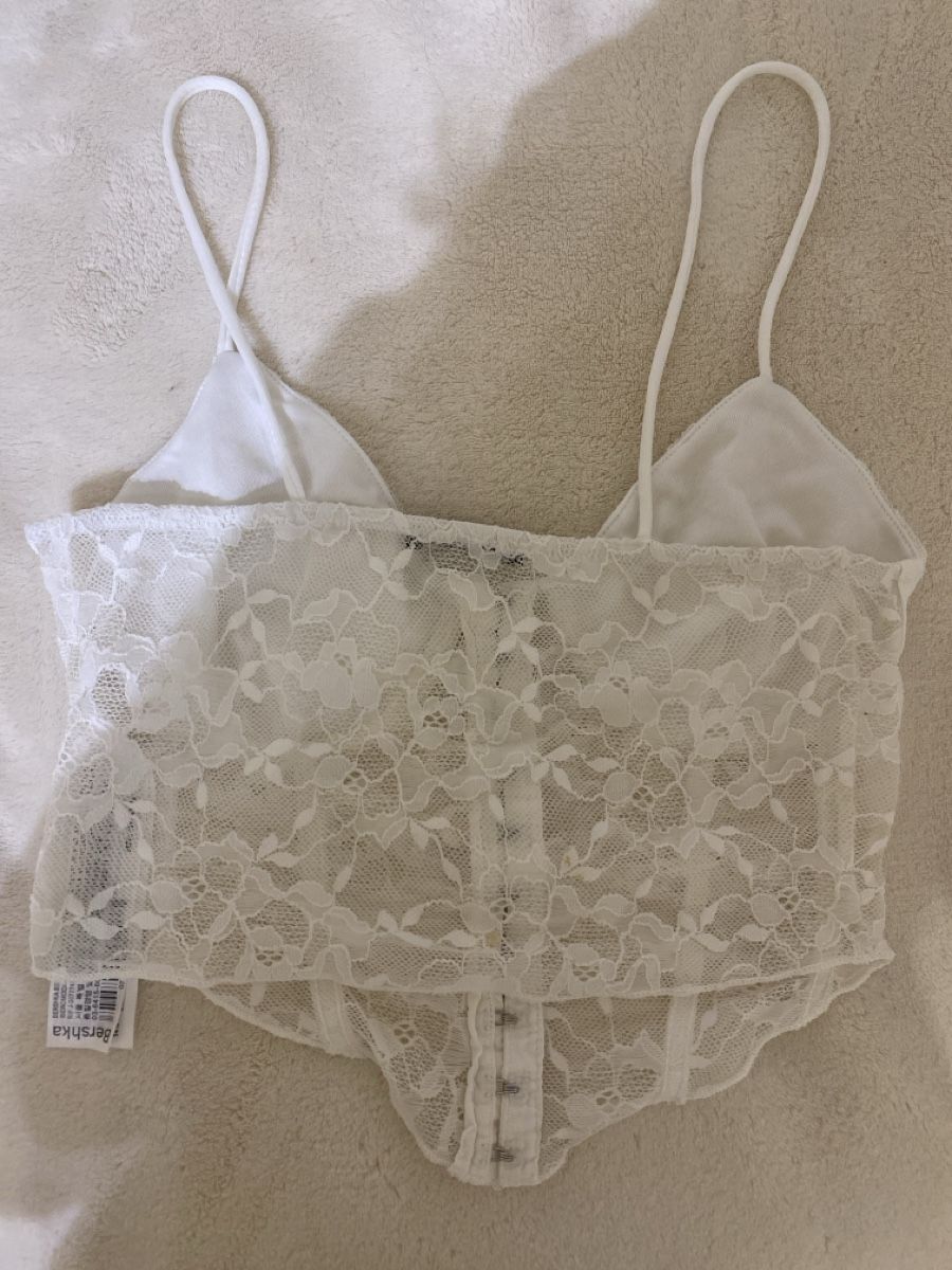 Bershka Tops: Top dentelle blanc Bershka, taille S – Neu (gemäss Beschreibung) aus Vésenaz von gau_v6pf 2