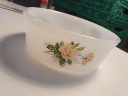 Glasschüssel mit Rosenmuster 18 cm