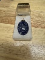Sodalith Anhänger blau oval Richard Birlauf neuwertig