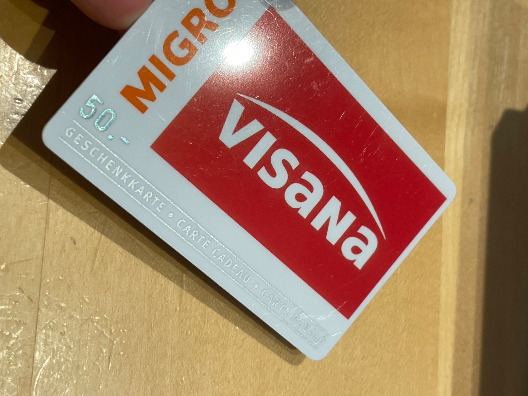 Karten: Migros Visana Geschenkkarte LEER – Gebraucht aus Niederwangen BE von m_s13 4