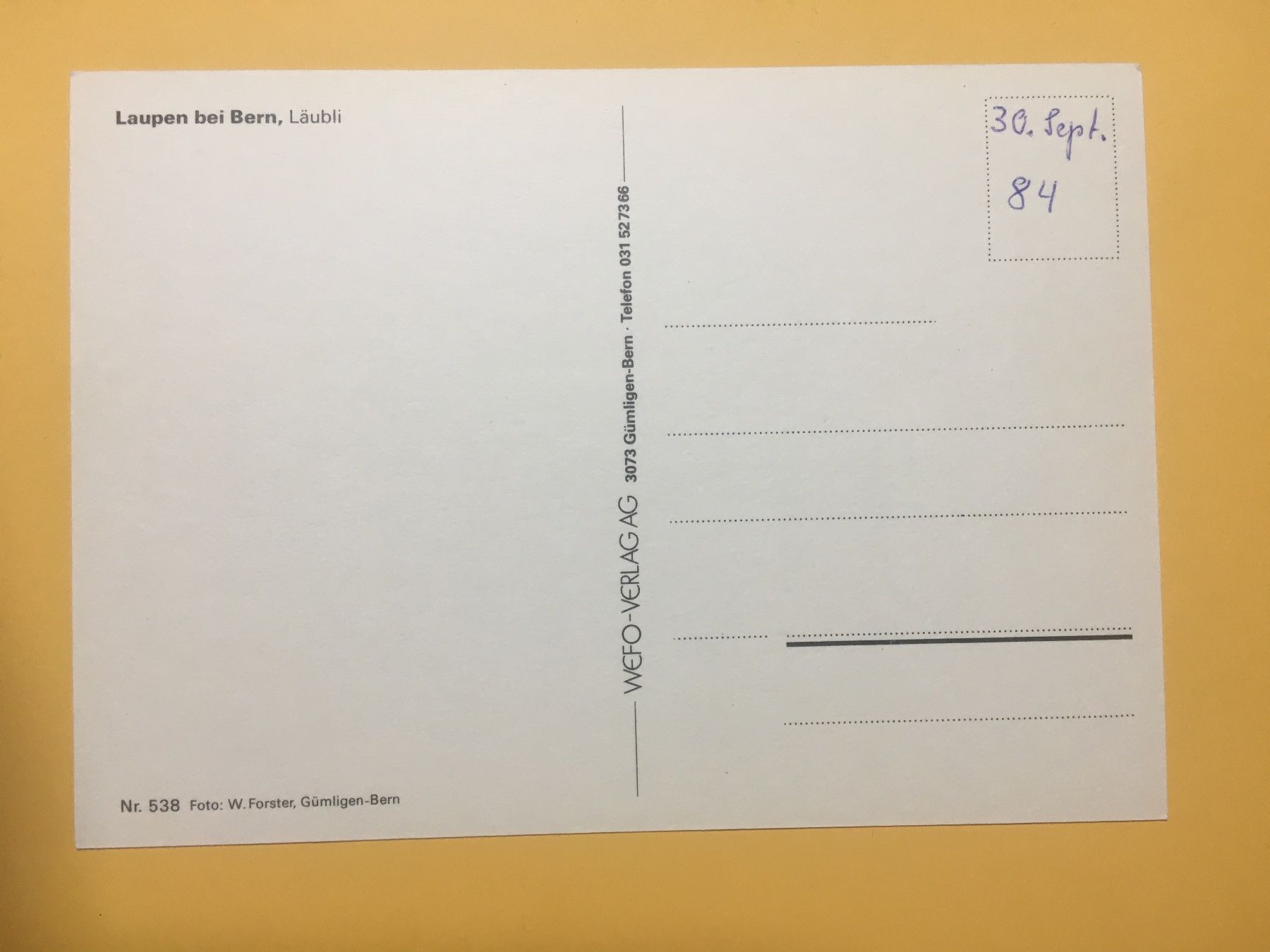 Cartoline postali: Laupen Bern Dorfpartie – Usato da Küttigen venduto da Melisch1000 1