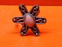 925er Silber Ring mit Rhodochrosist Stein.