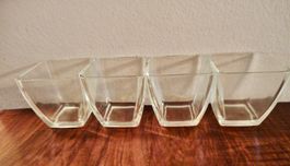 4er Set Glas-Schälchen