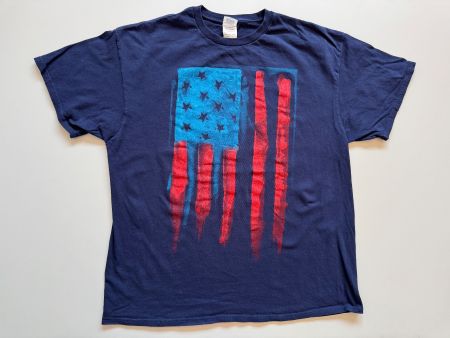 USA flag T-shirt MEN XL Delta pro Weight