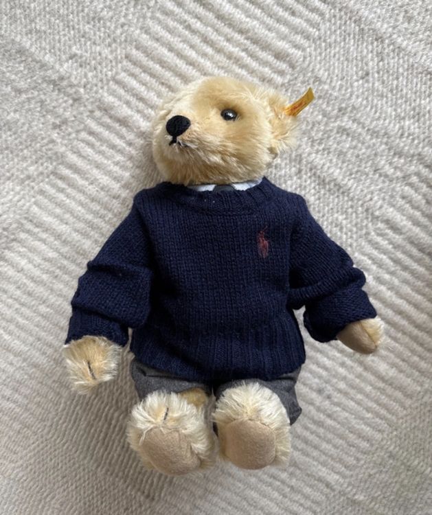 Ours En Peluche Ancien Steiff - Bosse, Nez Pointu, Bouton Long - Avant 1945