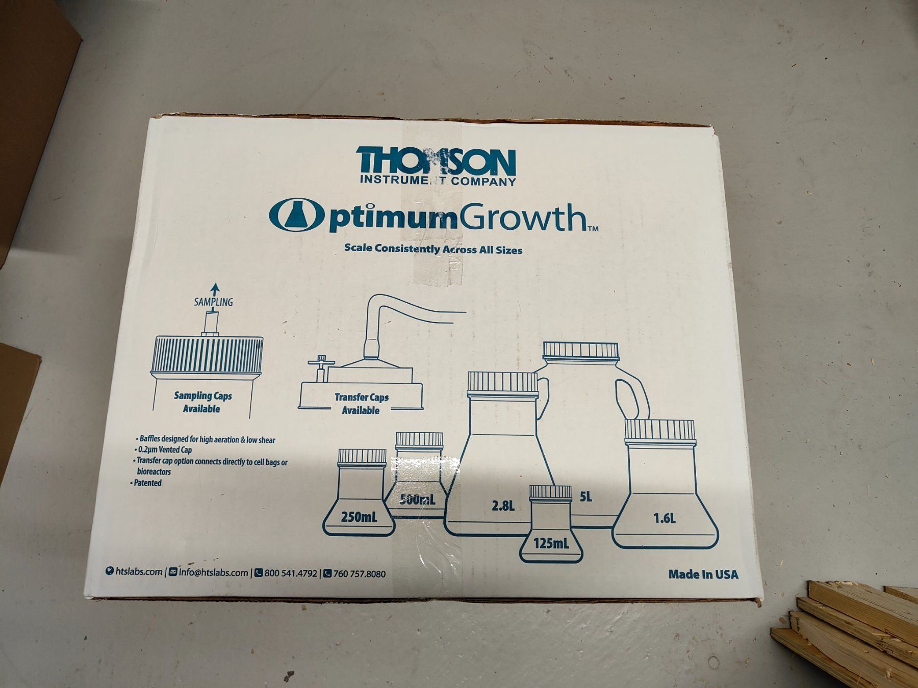 Messen: 50 Sterile Kolbenflaschen 250ml, Thomson Instruments – Neu und originalverpackt aus Zürich von Drengemann 3