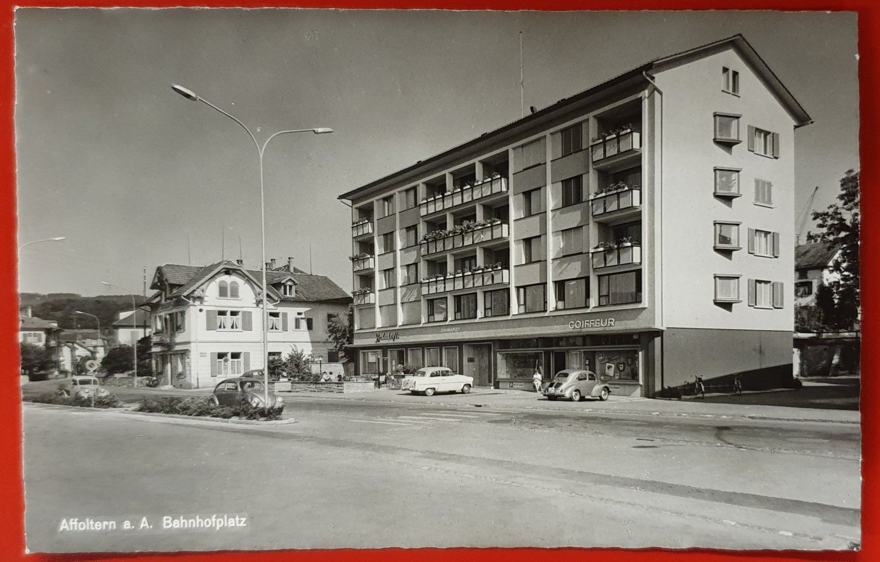 Cartoline postali: Affoltern am Albis 1964 - Bahnhofplatz – Usato da Kreuzlingen venduto da Rschweiz1