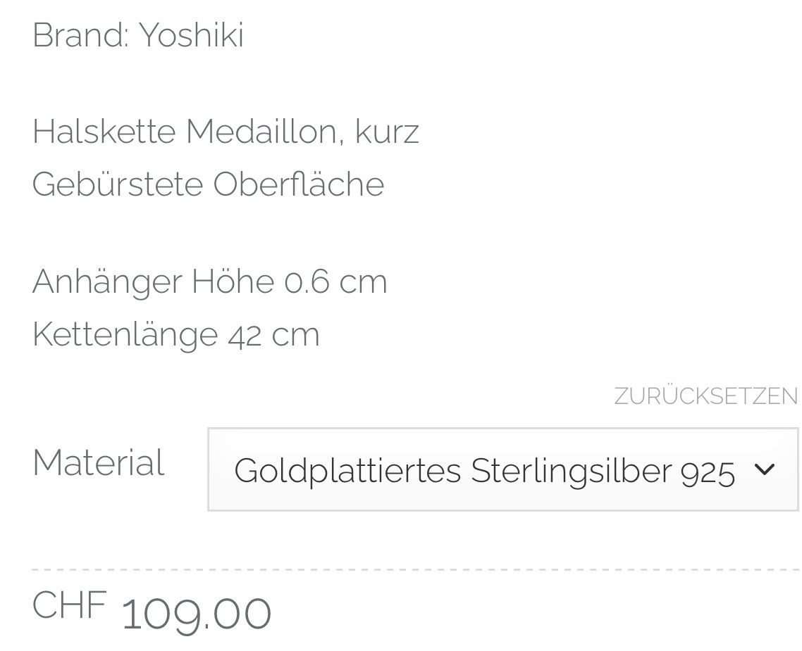 Catenine: Necklace Tiny Brushed Medaillon - Yoshiki – Usato da Möhlin venduto da vil_g6sg 3
