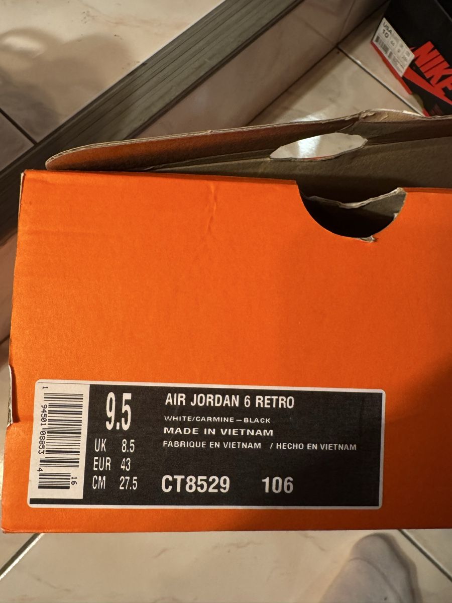 Jordan Scarpe da uomo: Jordan 6 carmine 9.5 – Nuovo (secondo la descrizione) da Genève venduto da 5826 4