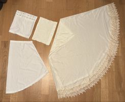 Kopftuch weiss/beige Schlauch-Bone Bedeckung