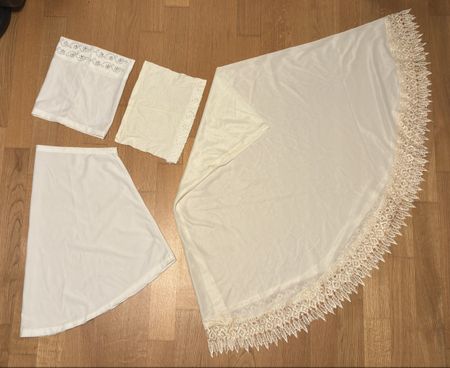 Kopftuch weiss/beige Schlauch-Bone Bedeckung