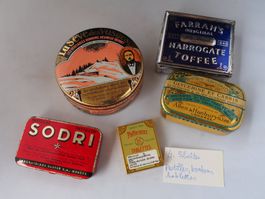 4. 5 boîtes pastilles, bonbons tablettes sodri sauter genève