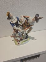 Sitzendorf Porzellanfigurengruppe Tanzendes Paar / Harlekin