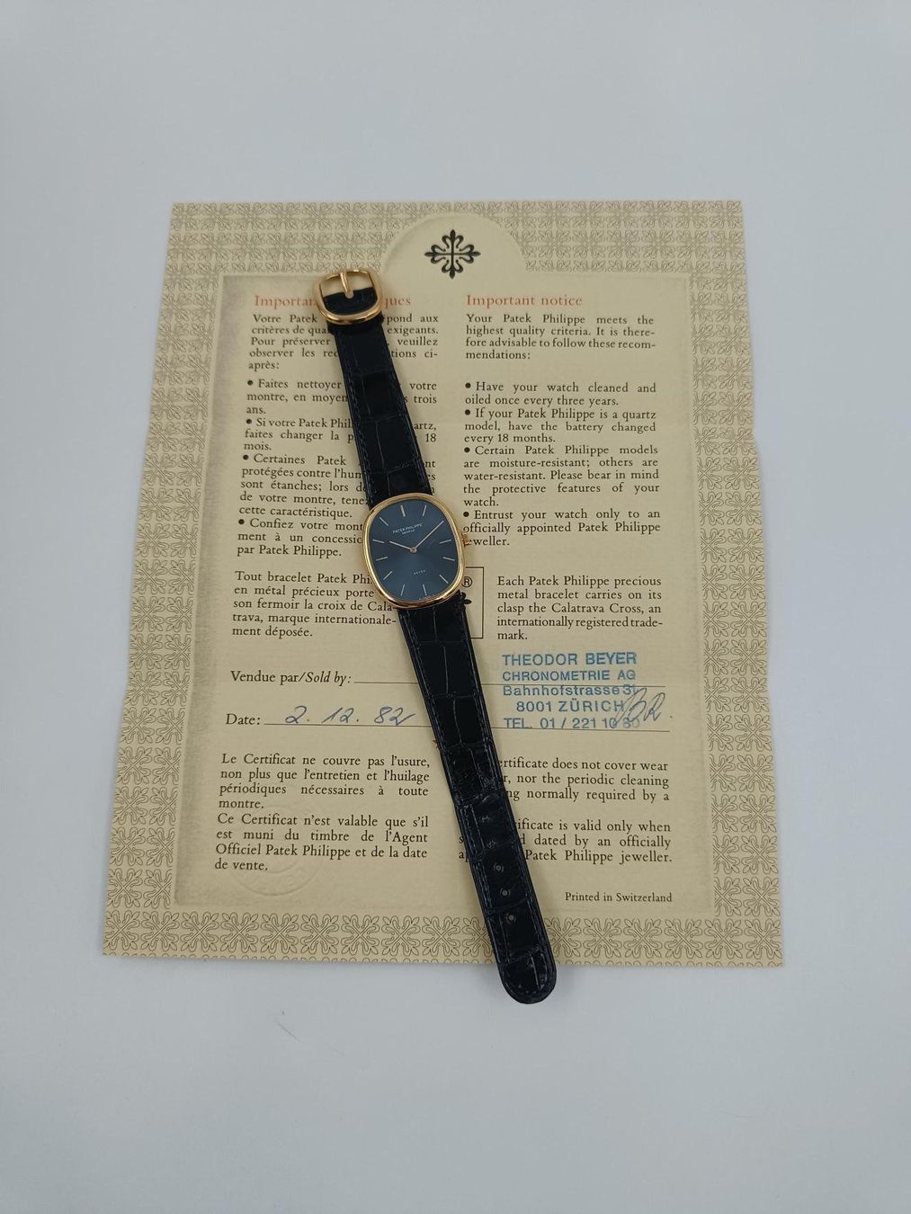 Patek Philippe Orologi: PATEK PHILIPPE " ELLIPSE D'OR " BEYER SIGNED, 3848 FULL SET – Usato da Luzern venduto da EdiGem 2