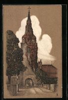 Künstler-AK Vevey, L'Eglise, 1916