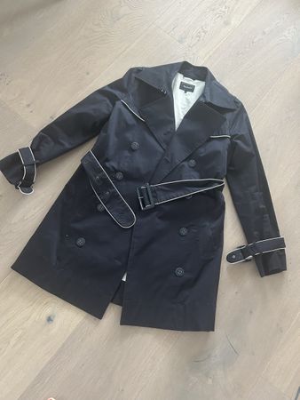 Mantel Trenchcoat blau weiss Gr. S Mitch & co