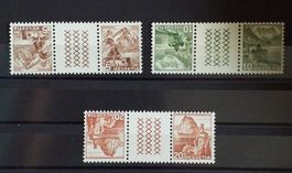 1751) S57-59 Kehrduck mit Zwischensteg postfrisch Kt 14