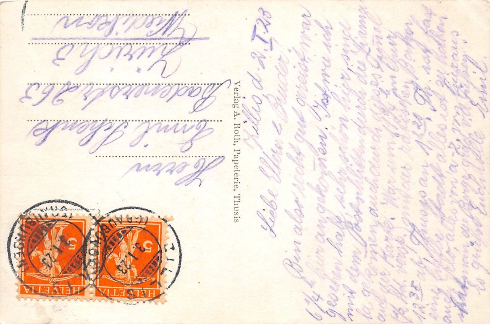 Cartoline postali: Thusis, Viamala, das verlorene Loch – Usato da Ottikon b.Kemptth. venduto da Neptun1974 1