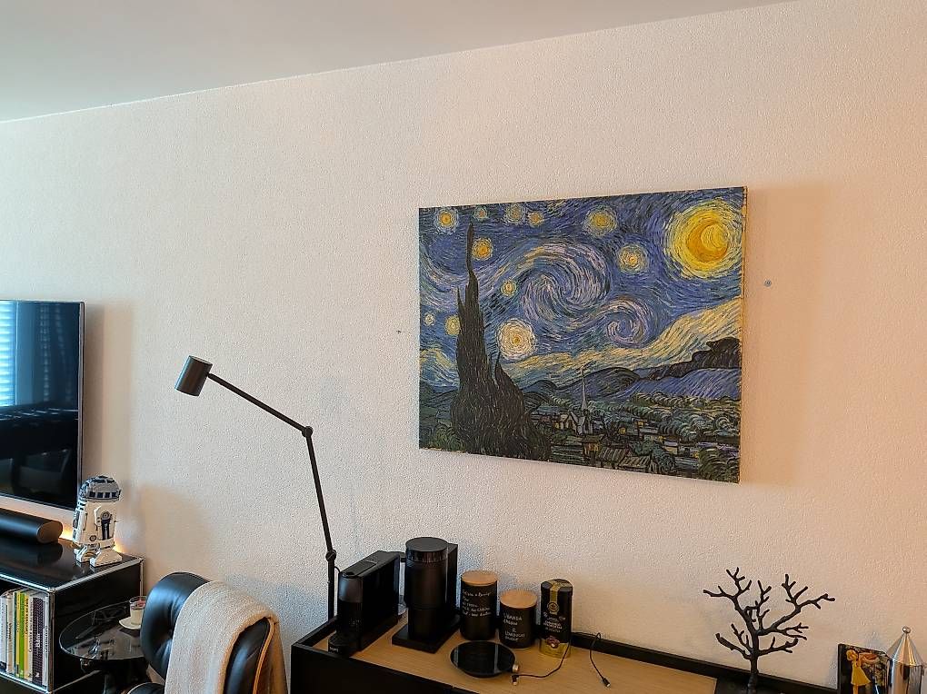 Dipinti: La Nuit étoilée tableau sur toile Van Gogh – Usato da Renens VD venduto da Moussly 2