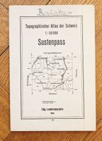 Topografischer Atlas der Schweiz Sustenpass 1947