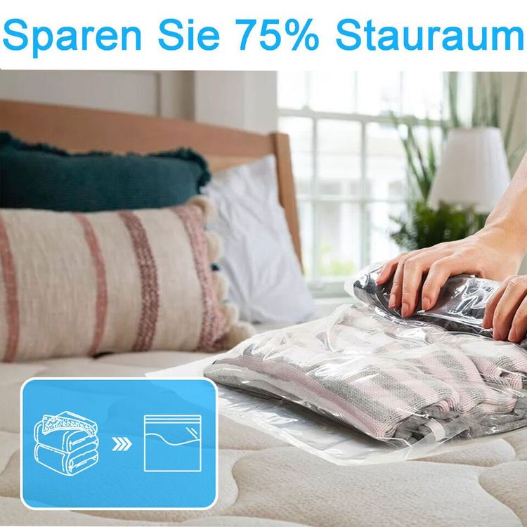 BoxLegend Vakuumbeutel 15 Stück Aufbewahrungsbeutel Reise Vakuum Wiederverwendbar Kleiderbeutel Langlebig Und Wiederverwendbar Für Kleidung Bettdecken