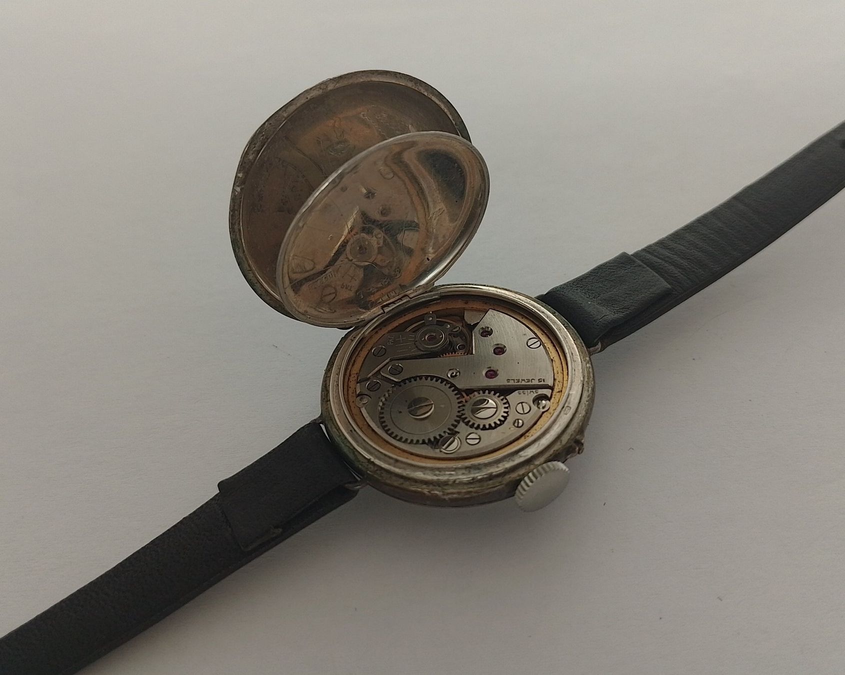 Orologi: Antike Silber Trench-Watch um 1900 – Usato da Basel venduto da Givens_Watches 5