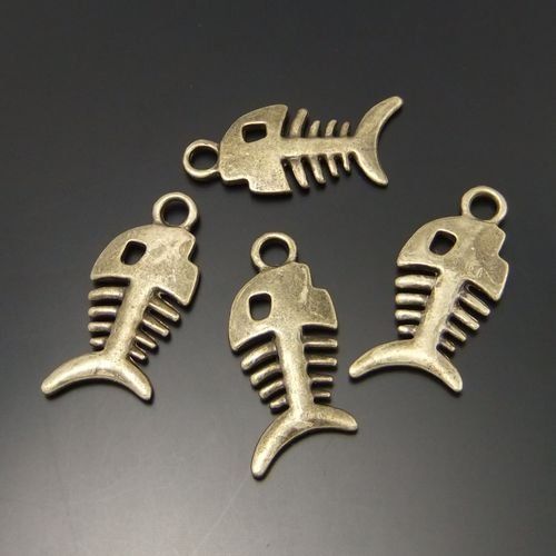 Anhänger: Anhänger Drahtfisch bronze ca. 17mm – Neu (gemäss Beschreibung) aus Alpnachstad von perlengaby 1
