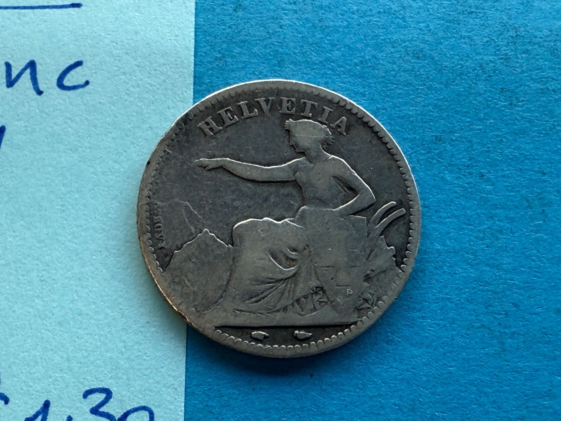 Tutti le monete: SUISSE : 1 FRANC 1851 – Usato da genève venduto da GEnumist 1
