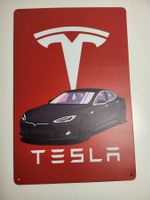 Tesla Model S Blechschild 20 x 30cm NEU