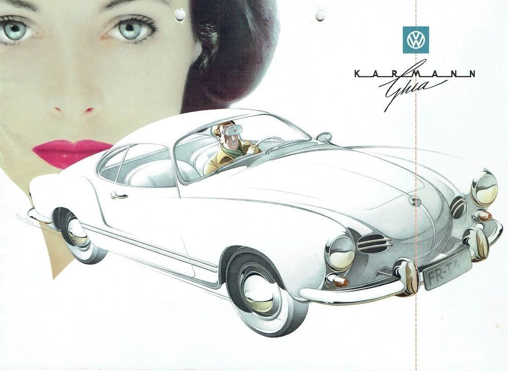 VW Documenti: Originalprospekt von 1958 VW Karmann – Usato da Rickenbach b. Wil venduto da klassikmarkt.ch