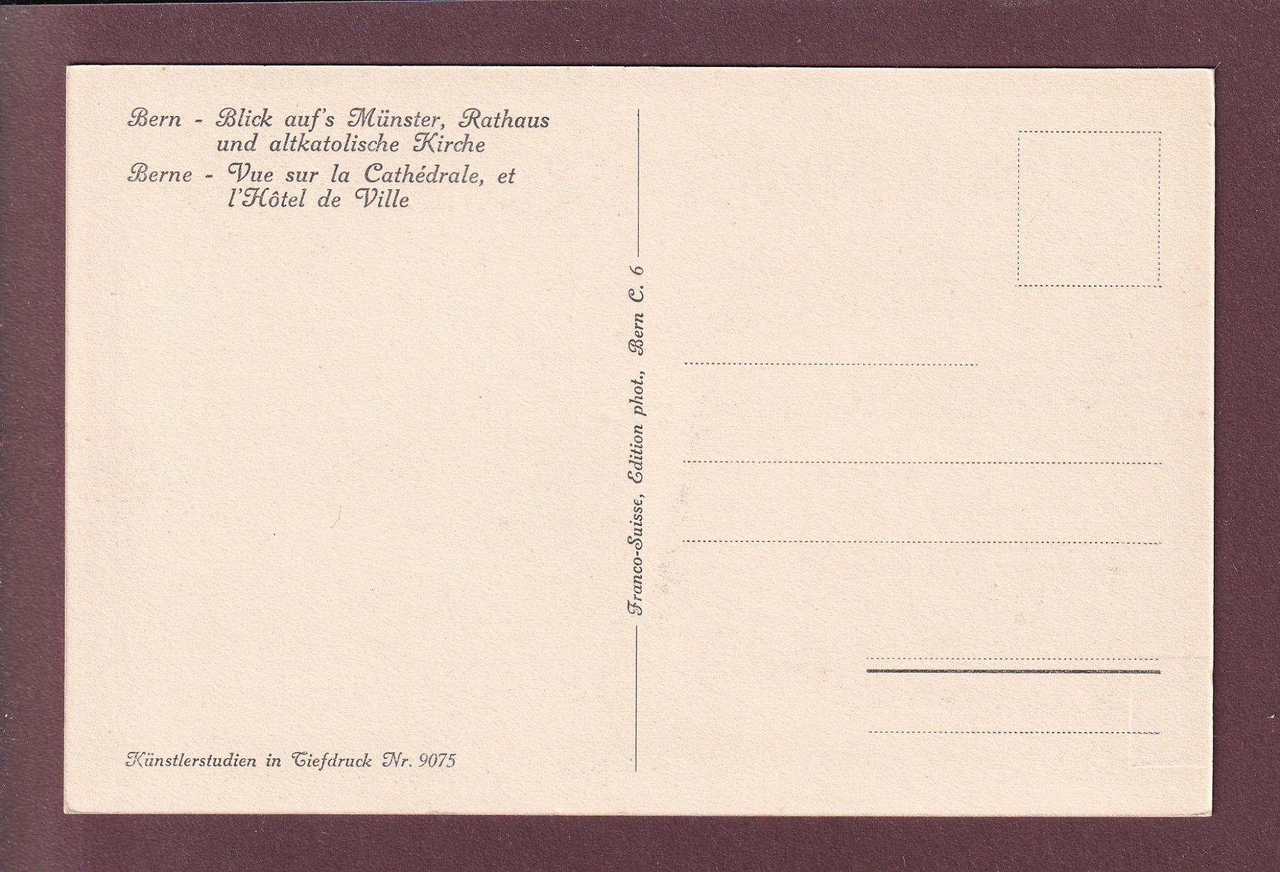 Cartes postales: BERN - Münster – D'occasion à Pully par nicecards 1