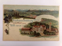 AK Kurhaus Frohburg, Läufelfingen, Bader u. Bühler Litho