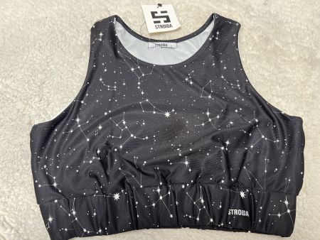 Brassière de sport Stroïda, taille L, noire étoiles