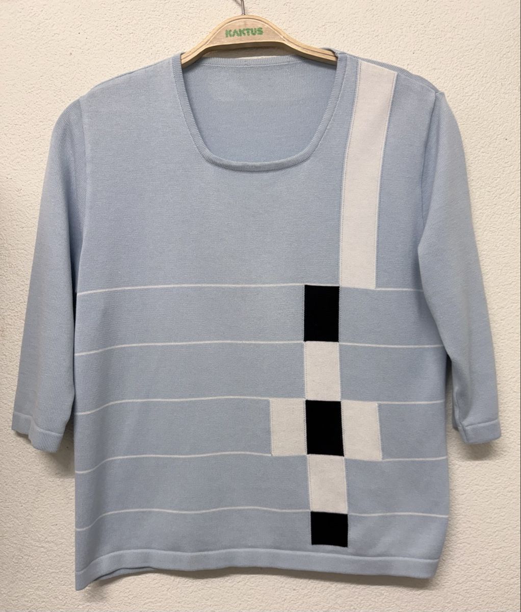 Maglioni & Felpe: Damen Pullover hellblau, Gr. L,  Muster 3/4 Arm Top Zustan – Nuovo (secondo la descrizione) da Lyss venduto da Sibella56