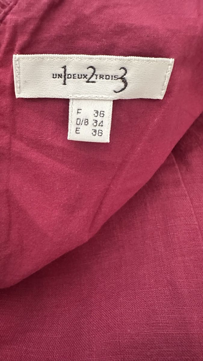 Vestiti: Robe 1.2.3 rose fuchsia lin taille 36 – Usato da Vuippens venduto da ale_6gkb 3