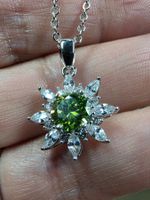 Collier argent avec diamant de moissanite de 1 ct certifié