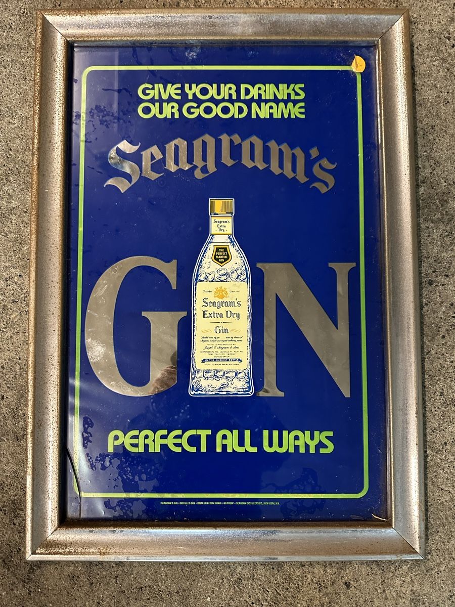 Foto & Immagini: Gin seagrams Werbung Reklame spiegelbild – Usato da Reinach AG venduto da rares75
