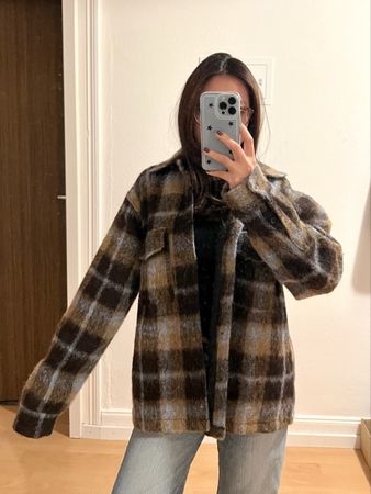 Checked Overshirt Jacket - ALMOSTBLUE