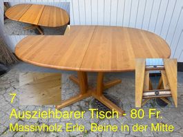Ausziehbarer Tisch Massivholz