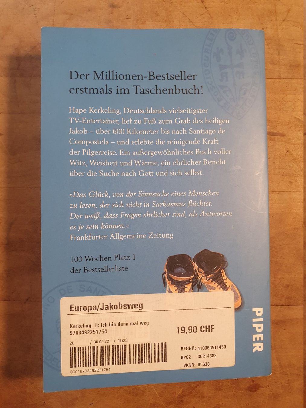 Libri: Ich bin dann mal weg Hape Kerkeling Piper – Usato da Zürich venduto da loosebone 1