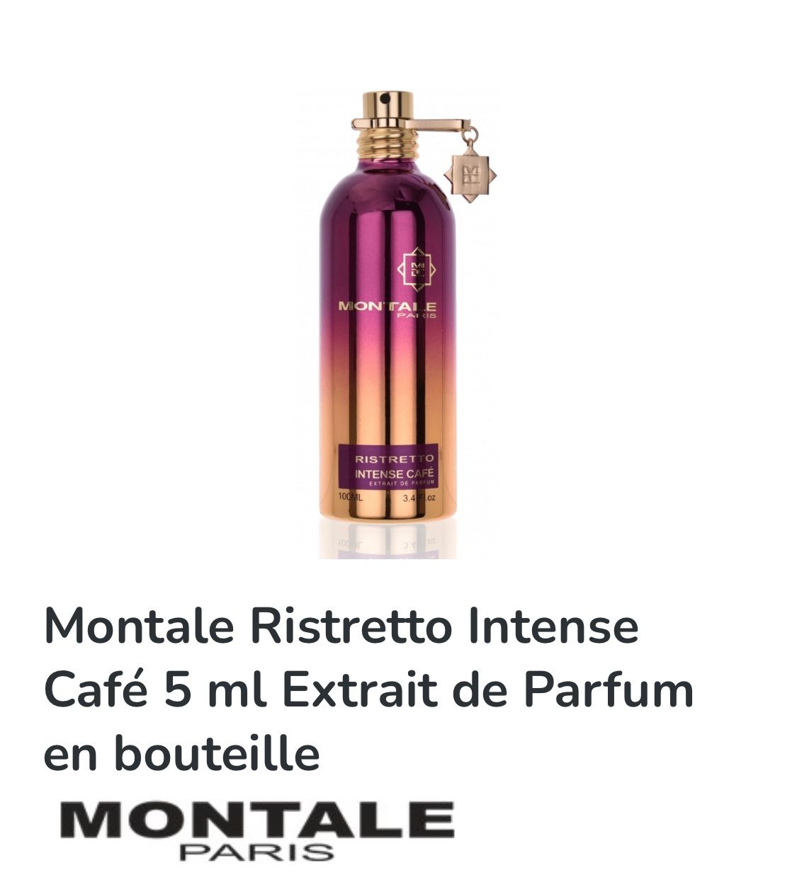 Montale Profumi & Eau de Toilette: MONTALE - RISTRETTO INTENSE CAFÉ 5 ml – Nuovo (secondo la descrizione) da Lausanne venduto da Tounitz
