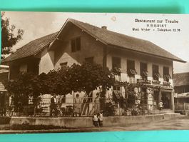 Alte Ansichtskarte Restaurant zur Traube Biberist 1935