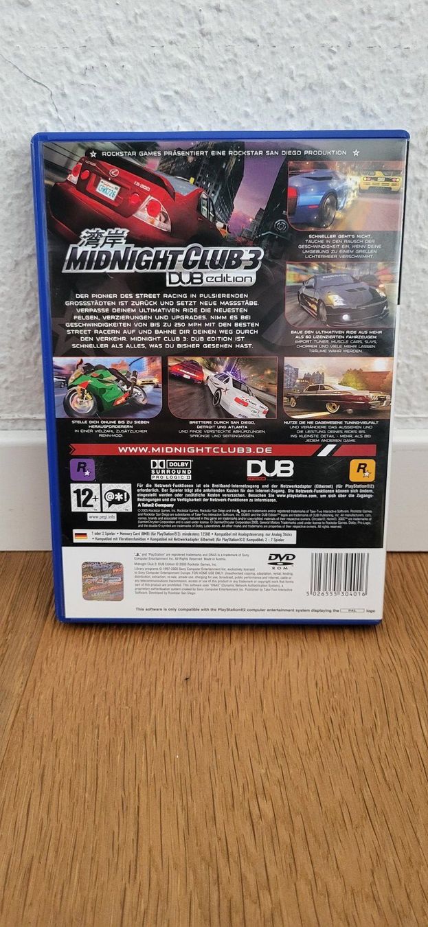 Sony Giochi: PS 2 - Midnight Club 3 Dub Edition – Usato da Münsingen venduto da DigitaleSpielecke 1
