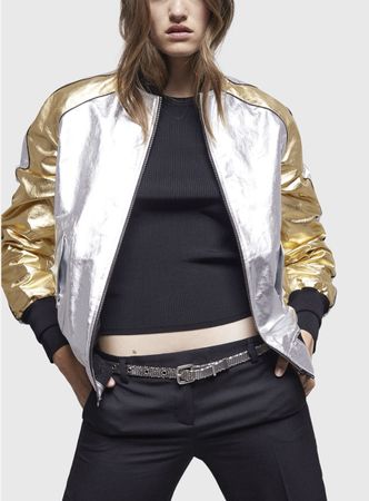 Veste The Kooples argent et or, taille 34 (XS)