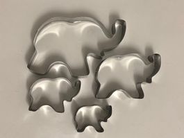 4 Stk Ausstechform Elefant Tiere Guetzli Ausstecher Backform