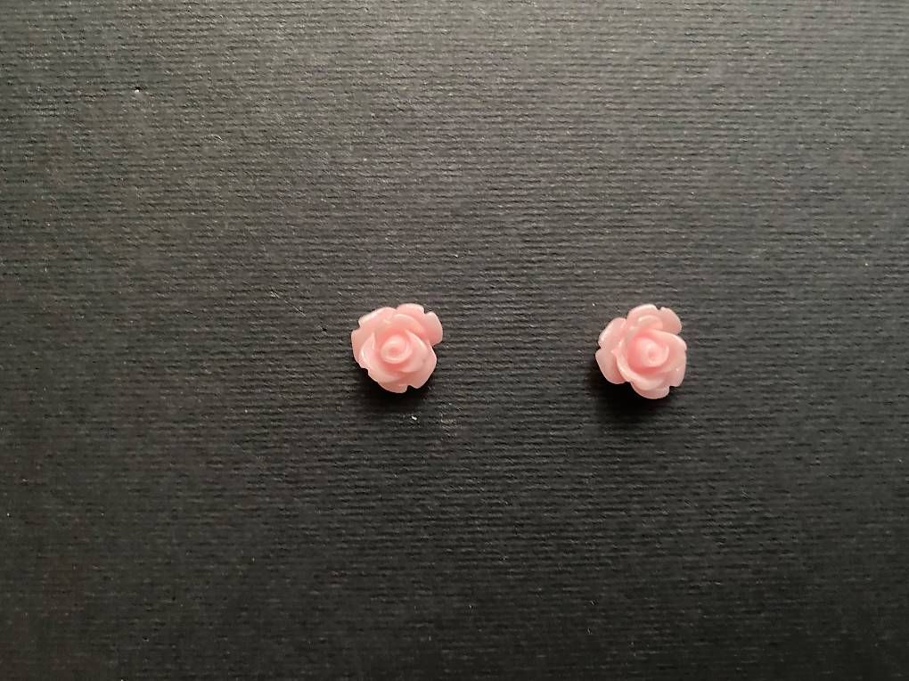 Orecchini pendenti & Orecchini a lobo: Ohrstecker Rose rosafarben – Usato da Rumisberg venduto da Simba97 1