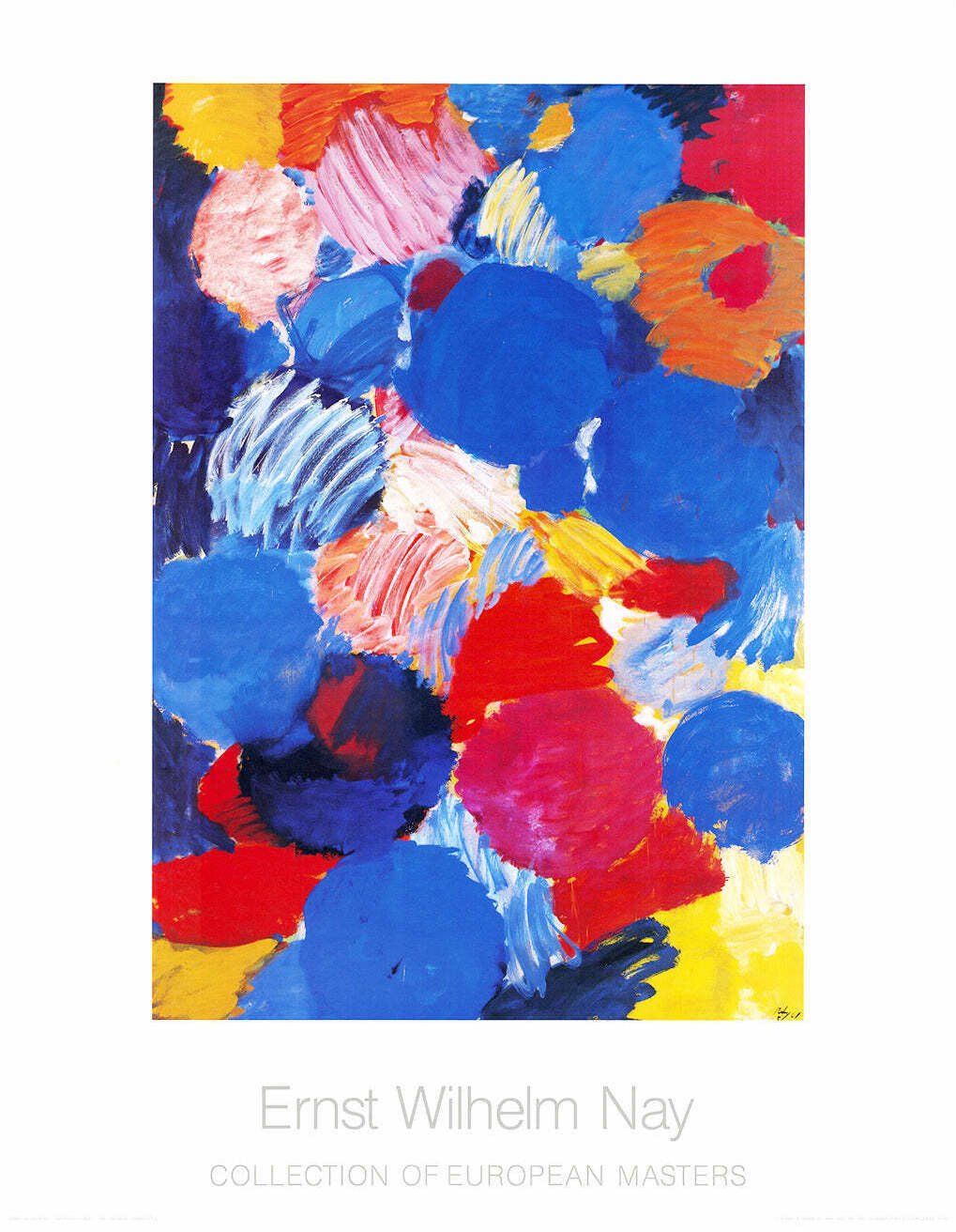 Grafica & Litografie: Ernst Wilhelm Nay      "Ekstatisches Blau"    KUNSTDRUCK – Usato da Nennigkofen venduto da Schamane75