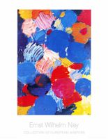 Ernst Wilhelm Nay      "Ekstatisches Blau"    KUNSTDRUCK