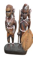 Guerriers massai esculpte en bois